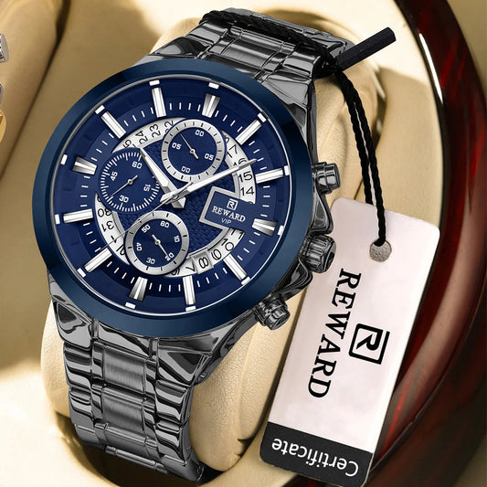 Reward-Montre de Sport Multifonctionnelle Étanche pour Homme avec Aiguilles Lumineuses