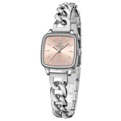Reward-Montre Femme Carrée Vintage avec Bracelet Acier Inoxydable — Élégance & Fiabilité