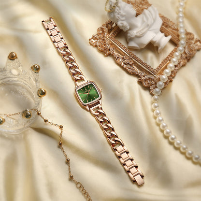 Reward-Montre Femme Carrée Vintage avec Bracelet Acier Inoxydable — Élégance & Fiabilité