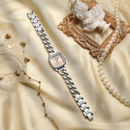 Reward-Montre Femme Carrée Vintage avec Bracelet Acier Inoxydable — Élégance & Fiabilité