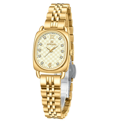 Reward-Montre Femme Bracelet Luxe Quartz & Acier Inoxydable