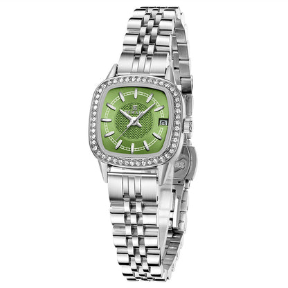 Reward-Montre Femme Élégante & Raffinée avec Diamants & Bracelet Acier Inoxydable
