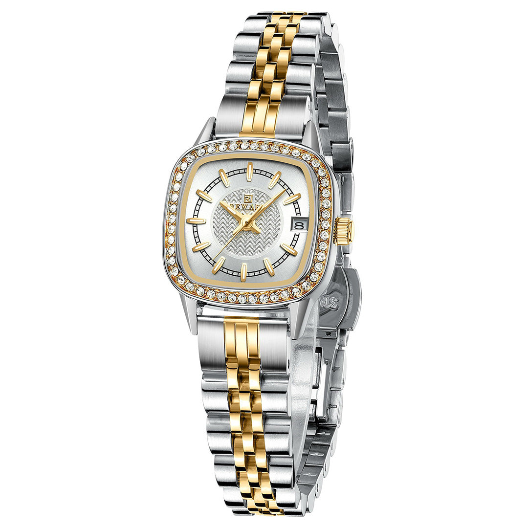 Reward-Montre Femme Élégante & Raffinée avec Diamants & Bracelet Acier Inoxydable