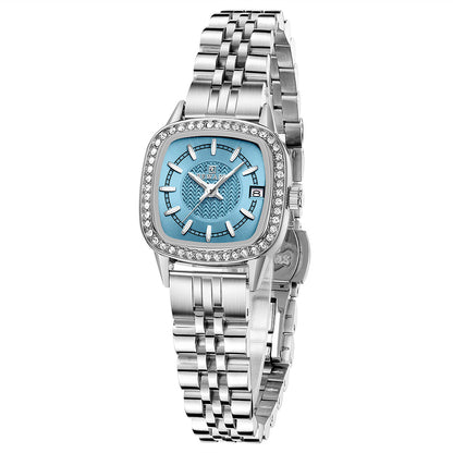 Reward-Montre Femme Élégante & Raffinée avec Diamants & Bracelet Acier Inoxydable