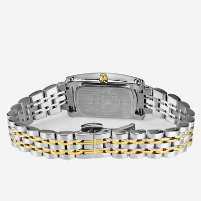 Reward-Montre Carrée Femme avec Diamants & Bracelet Acier Inoxydable