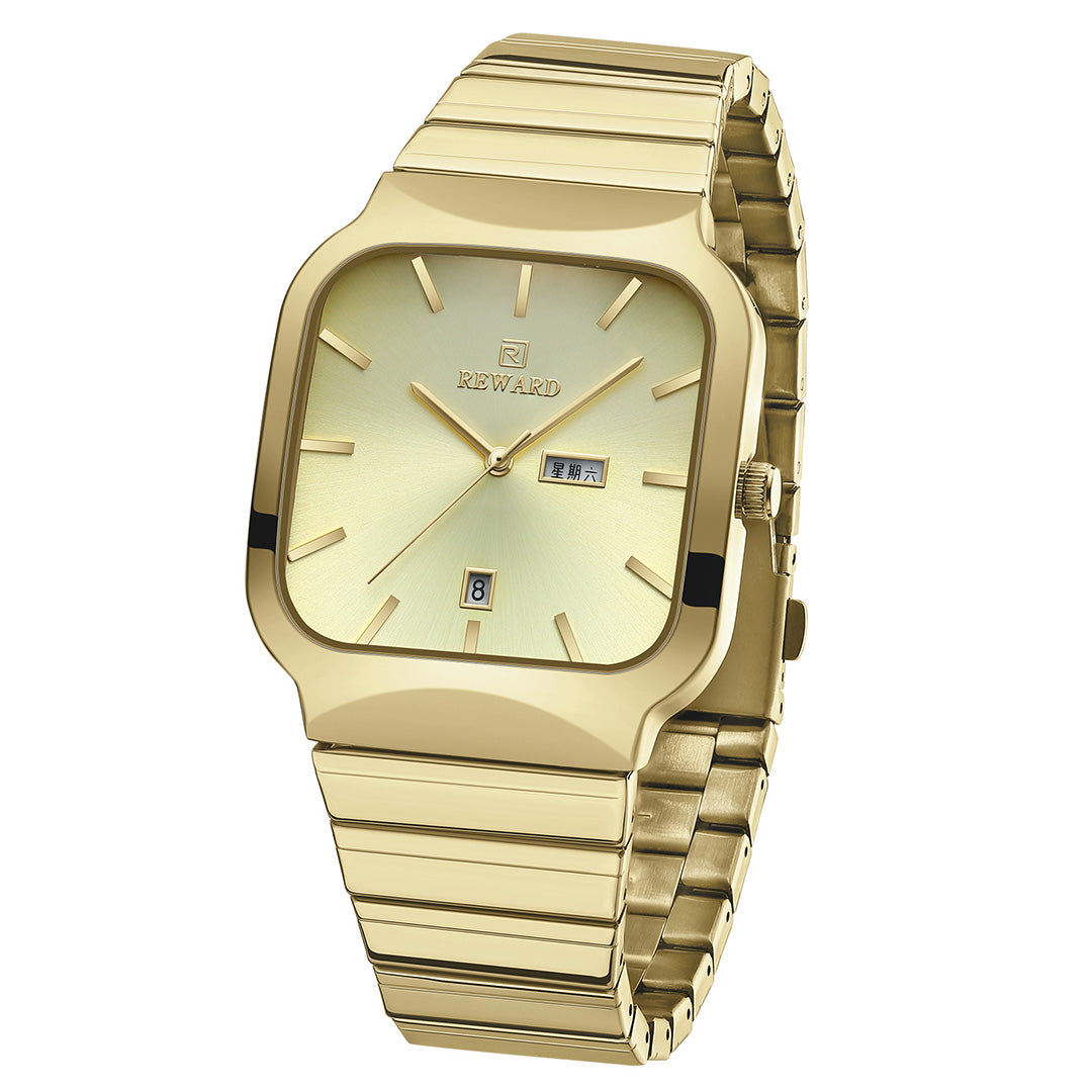 Reward-Montre Homme Chronographe de Précision Mouvement Quartz & Design Élégant