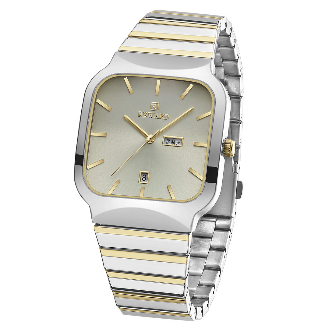 Reward-Montre Homme Chronographe de Précision Mouvement Quartz & Design Élégant