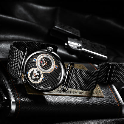 Reward-Montre Homme Luxe Quartz Double Cadran Fuseaux Horaires Multiples