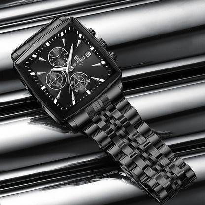 Reward- Montre Homme Carrée Chronographe Précis Élégance & Style Business