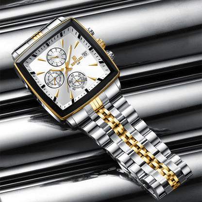 Reward- Montre Homme Carrée Chronographe Précis Élégance & Style Business