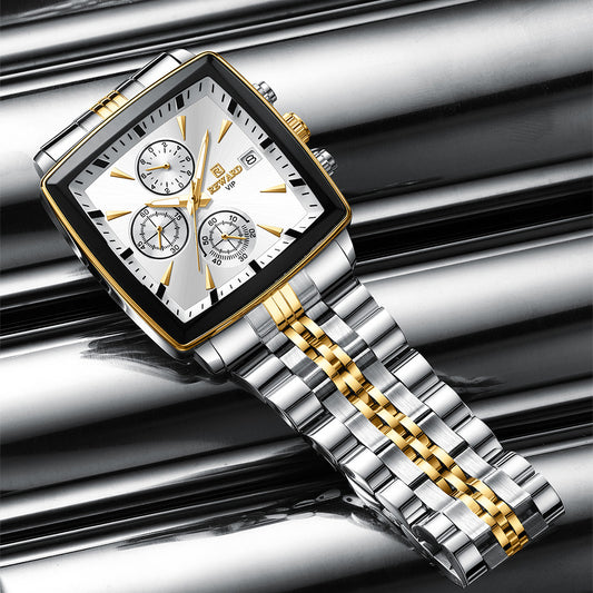 Reward- Montre Homme Carrée Chronographe Précis Élégance & Style Business