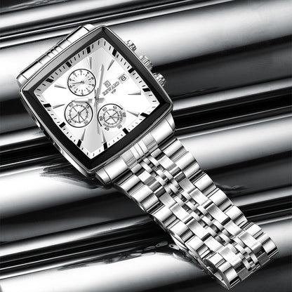 Reward- Montre Homme Carrée Chronographe Précis Élégance & Style Business