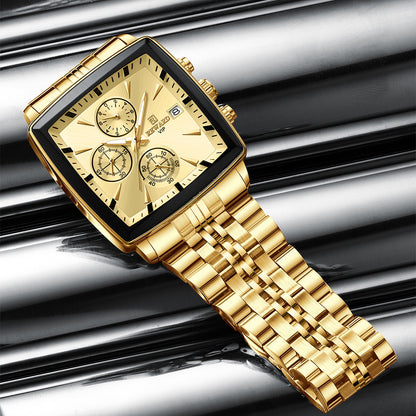 Reward- Montre Homme Carrée Chronographe Précis Élégance & Style Business