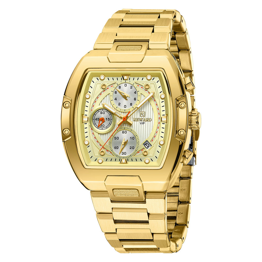 Reward-Montre Chronographe de Luxe pour Homme en Acier Inoxydable avec Affichage Lumineux