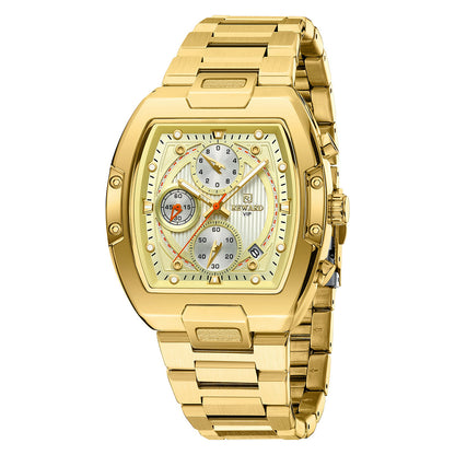 Reward-Montre Chronographe de Luxe pour Homme en Acier Inoxydable avec Affichage Lumineux