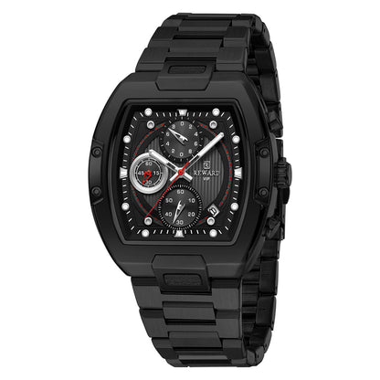 Reward-Montre Chronographe de Luxe pour Homme en Acier Inoxydable avec Affichage Lumineux
