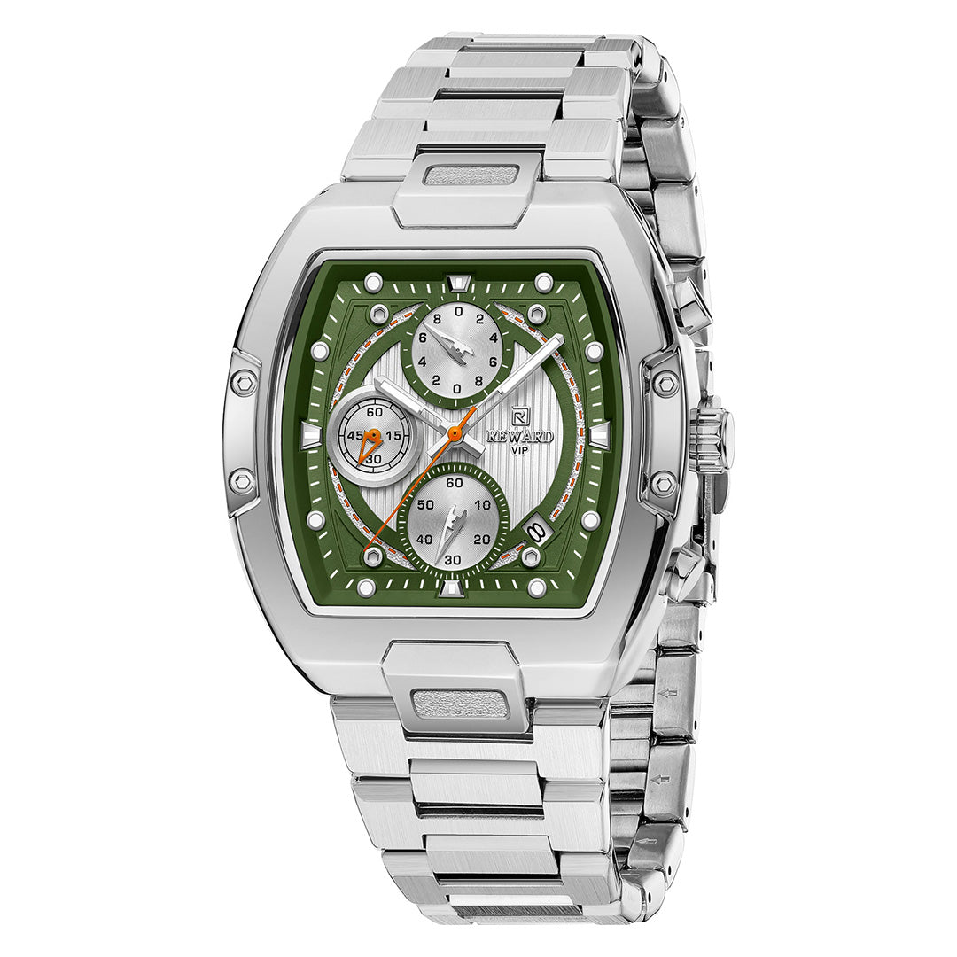 Reward-Montre Chronographe de Luxe pour Homme en Acier Inoxydable avec Affichage Lumineux