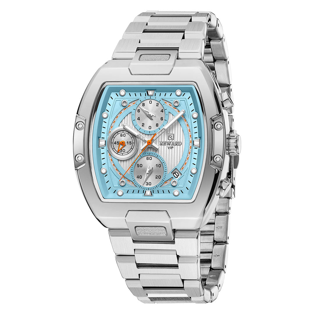 Reward-Montre Chronographe de Luxe pour Homme en Acier Inoxydable avec Affichage Lumineux