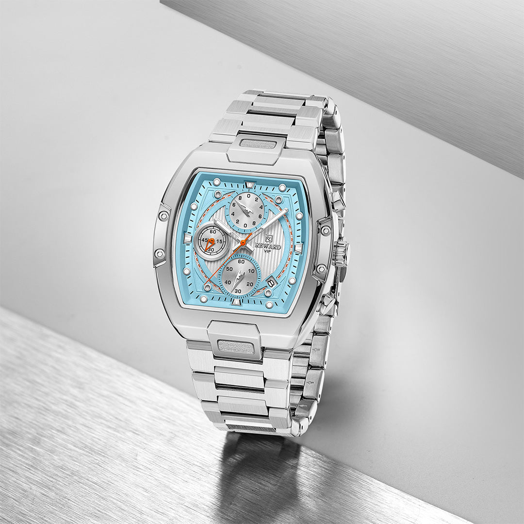 Reward-Montre Chronographe de Luxe pour Homme en Acier Inoxydable avec Affichage Lumineux