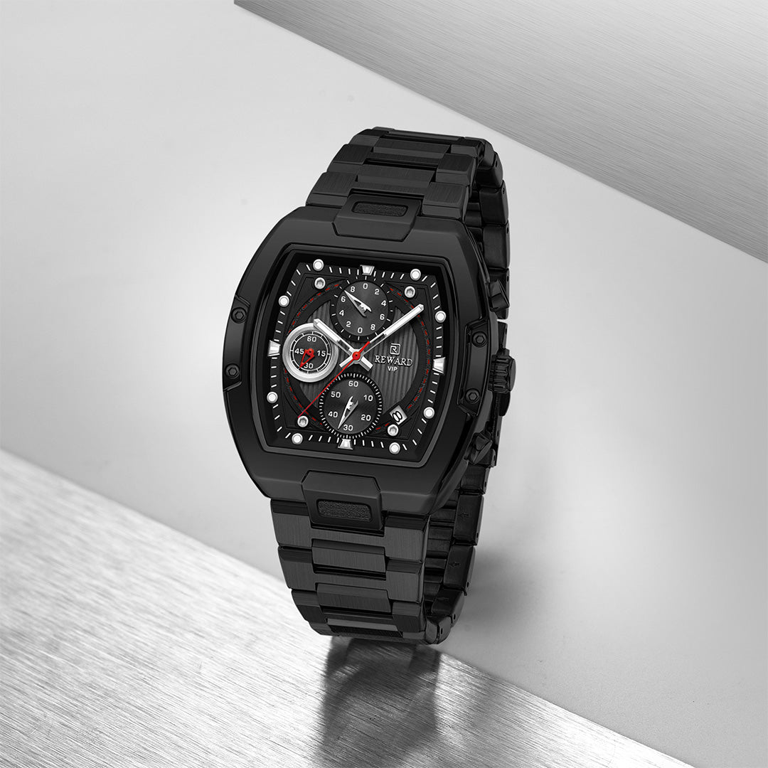 Reward-Montre Chronographe de Luxe pour Homme en Acier Inoxydable avec Affichage Lumineux