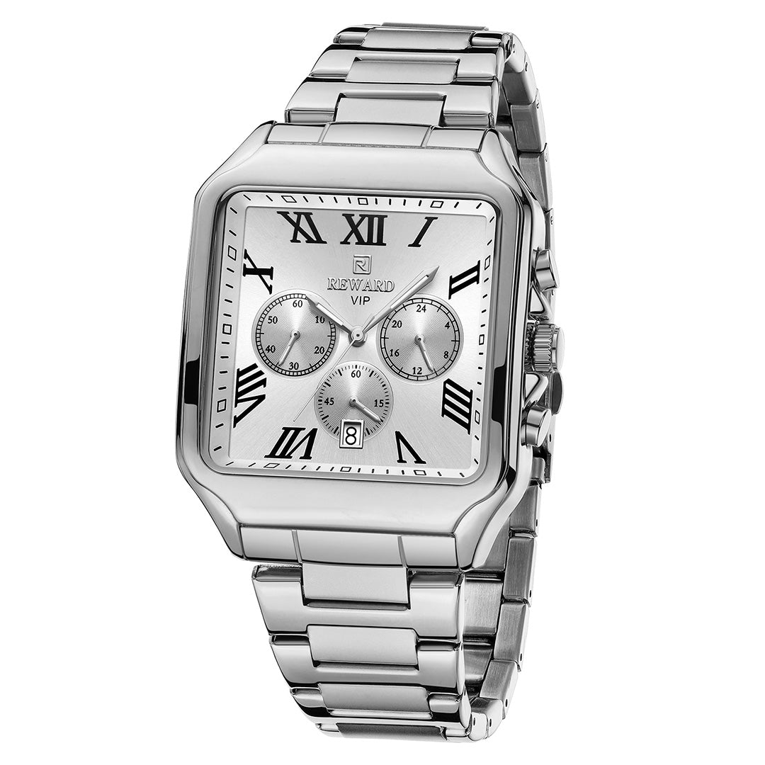 Reward- Montre Homme Chronographe Business Précision & Élégance avec Aiguilles Lumineuses