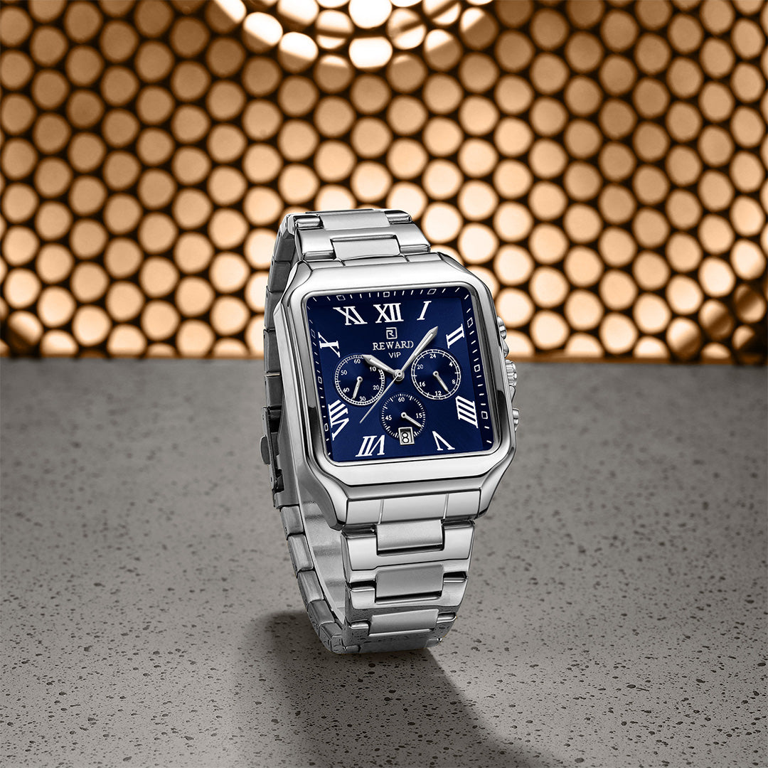 Reward- Montre Homme Chronographe Business Précision & Élégance avec Aiguilles Lumineuses