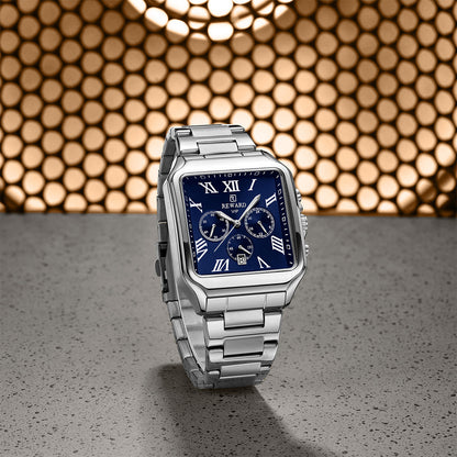 Reward- Montre Homme Chronographe Business Précision & Élégance avec Aiguilles Lumineuses