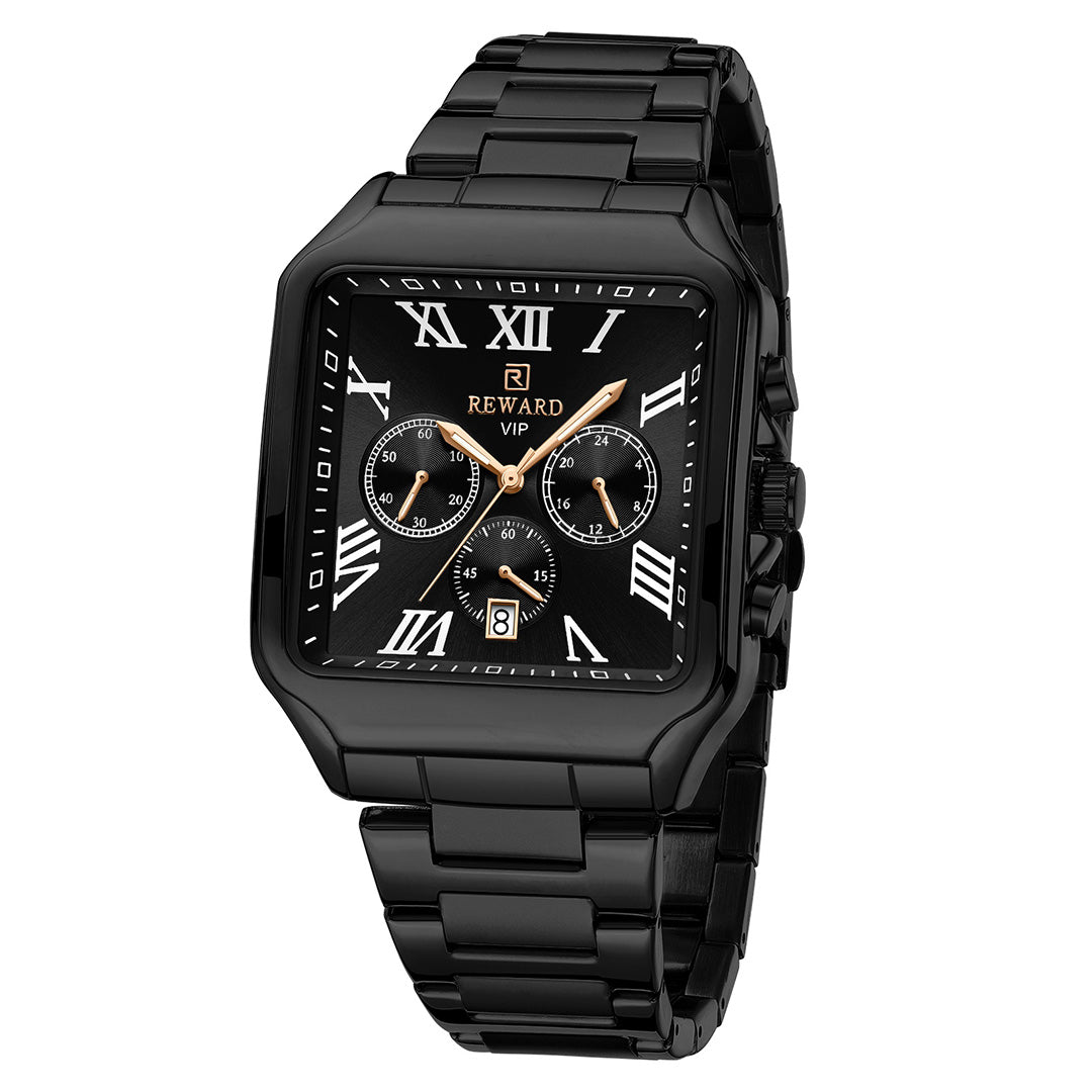 Reward- Montre Homme Chronographe Business Précision & Élégance avec Aiguilles Lumineuses