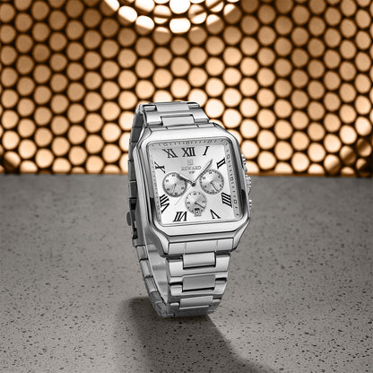 Reward- Montre Homme Chronographe Business Précision & Élégance avec Aiguilles Lumineuses