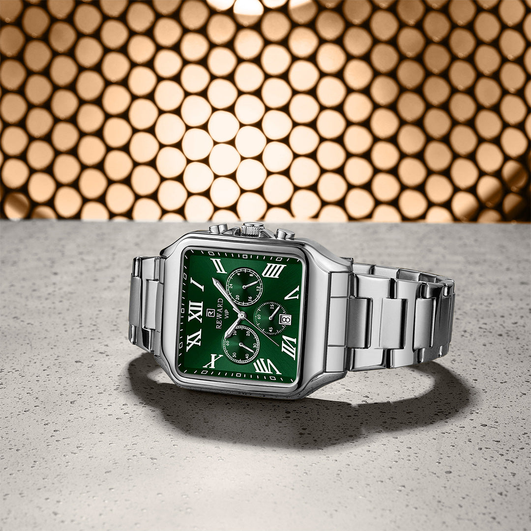 Reward- Montre Homme Chronographe Business Précision & Élégance avec Aiguilles Lumineuses