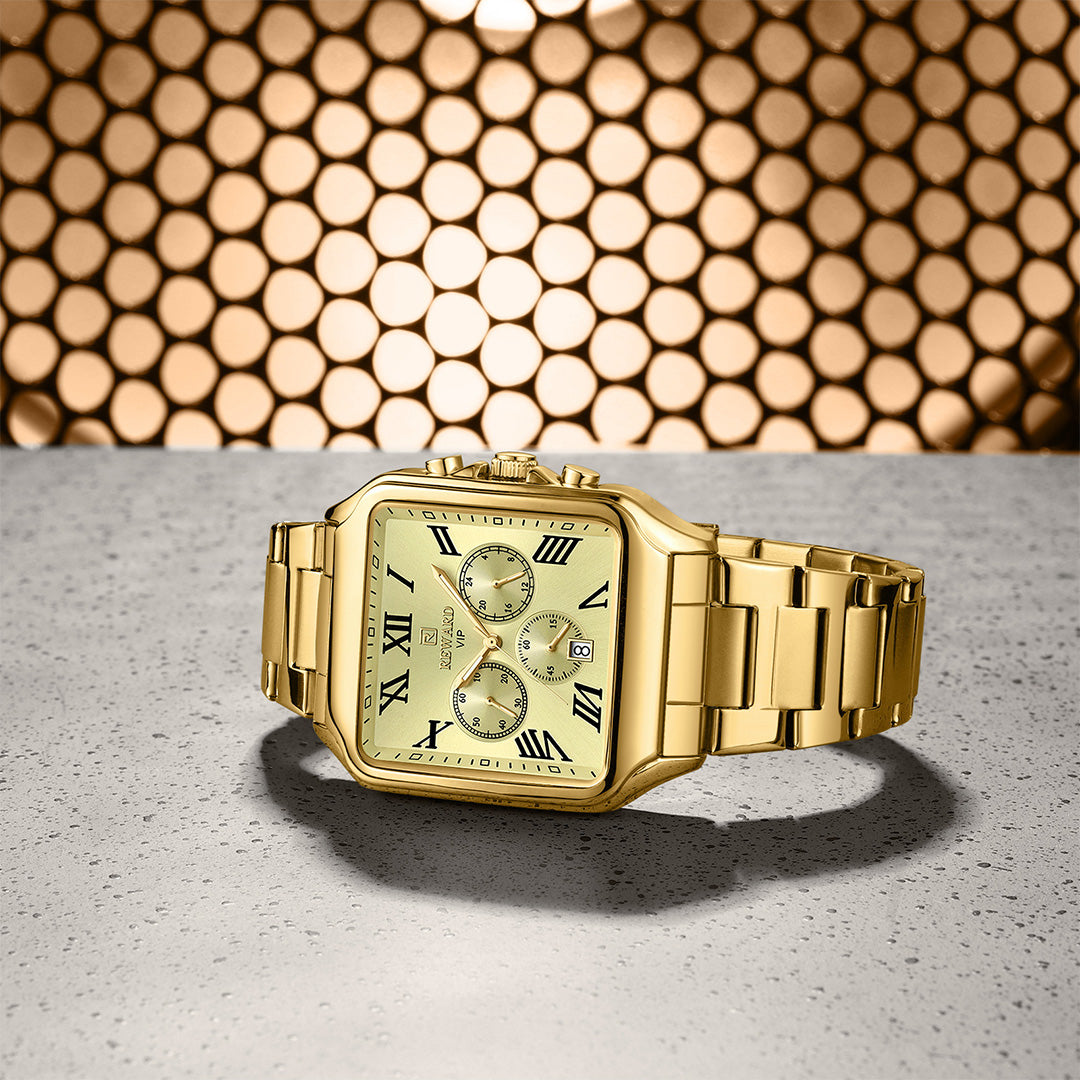 Reward- Montre Homme Chronographe Business Précision & Élégance avec Aiguilles Lumineuses