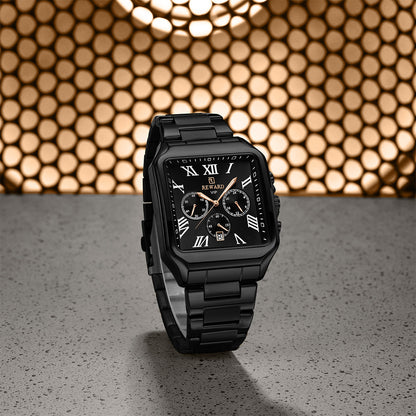 Reward- Montre Homme Chronographe Business Précision & Élégance avec Aiguilles Lumineuses