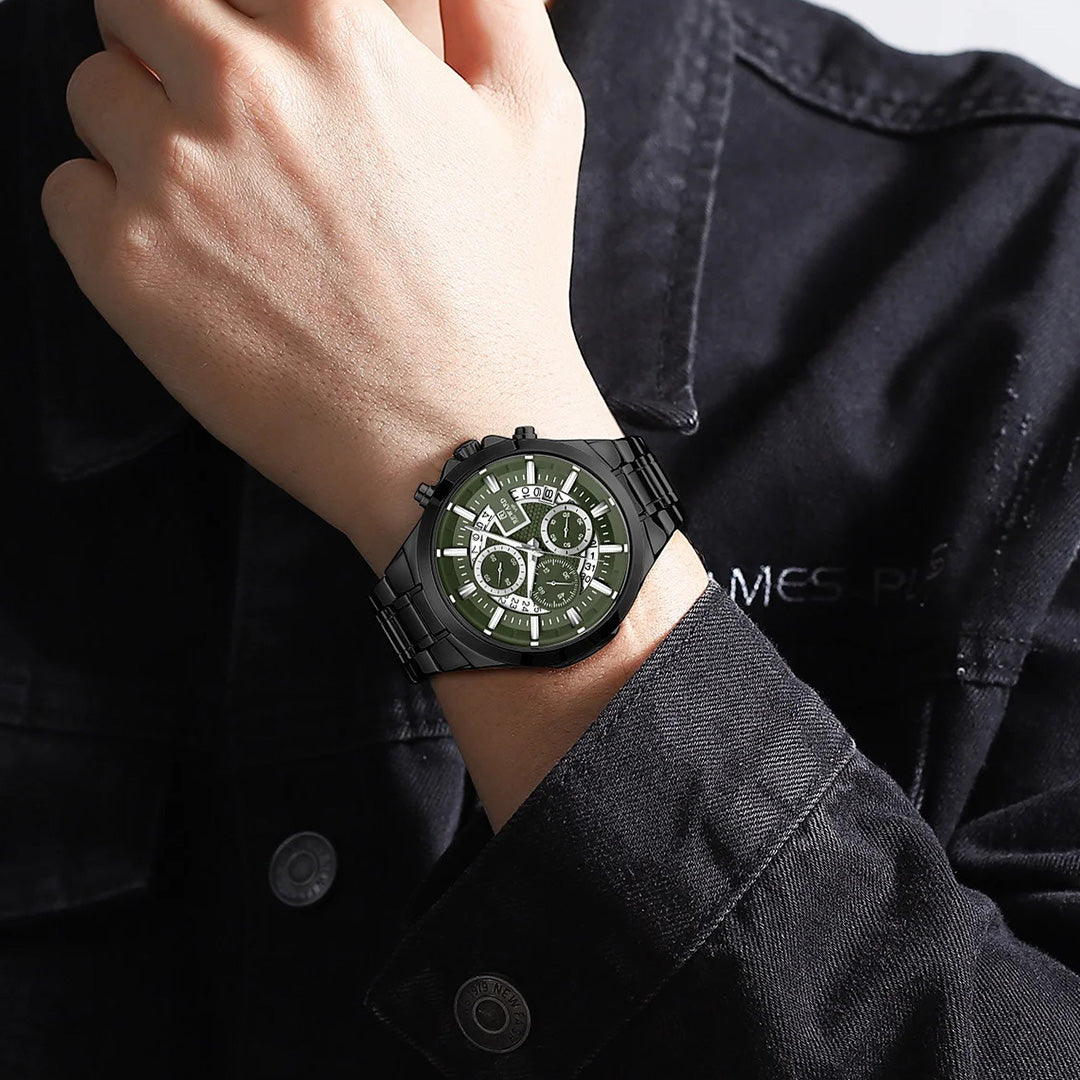 Reward-Montre de Sport Multifonctionnelle Étanche pour Homme avec Aiguilles Lumineuses