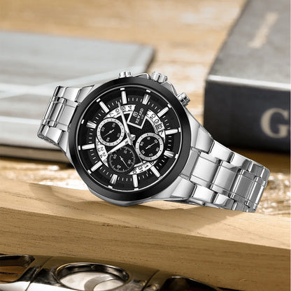 Reward-Montre de Sport Multifonctionnelle Étanche pour Homme avec Aiguilles Lumineuses