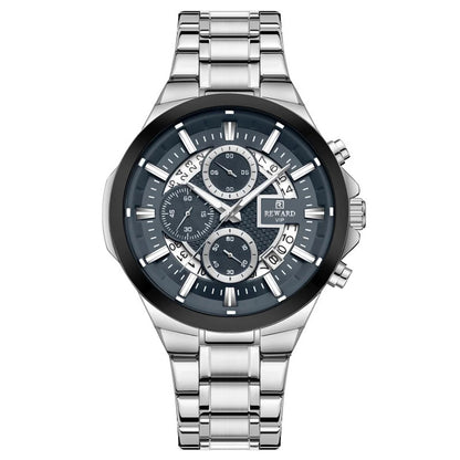 Reward-Montre de Sport Multifonctionnelle Étanche pour Homme avec Aiguilles Lumineuses