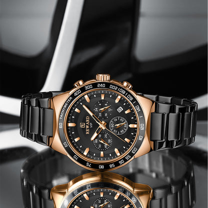 Reward-Montre Homme VIP Quartz Mode en Acier Inoxydable & Affichage Lumineux