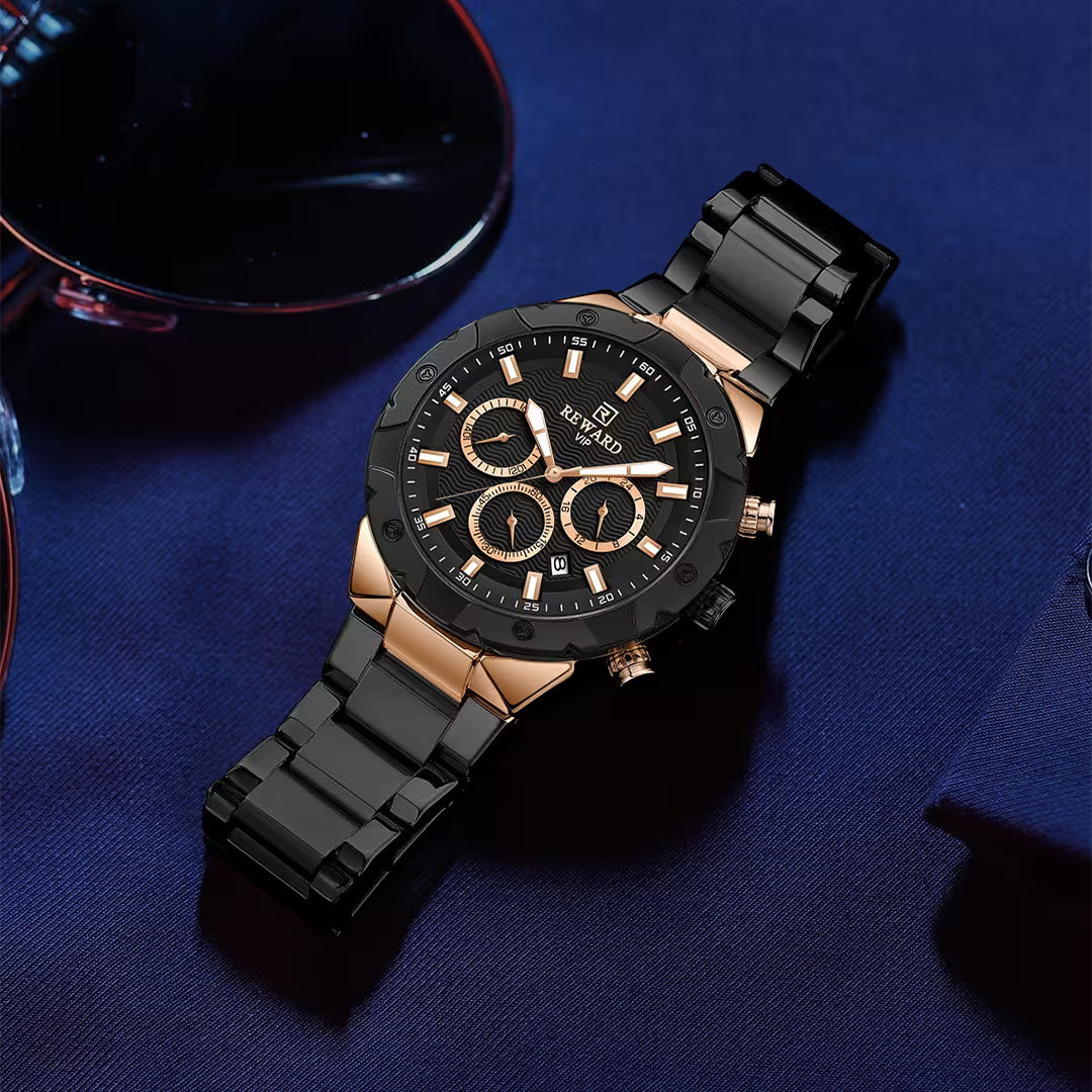 Reward-Montre VIP de Luxe-Chronographe Quartz Mode & Affichage Lumineux