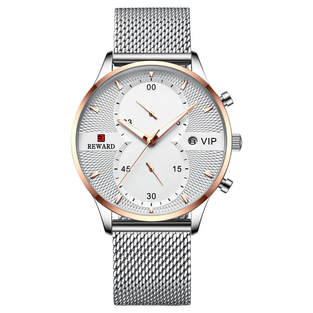 Reward-Montre VIP Chronographe Luxe Acier Inoxydable. Style Raffiné pour Homme