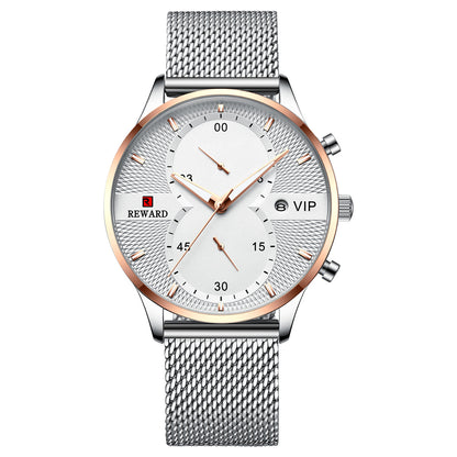 Reward-Montre VIP Chronographe Luxe Acier Inoxydable. Style Raffiné pour Homme