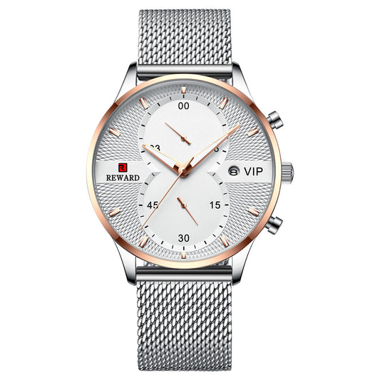 Reward-Montre VIP Chronographe Luxe Acier Inoxydable. Style Raffiné pour Homme