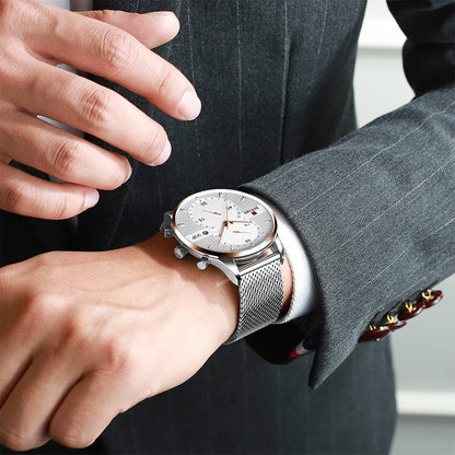 Reward-Montre VIP Chronographe Luxe Acier Inoxydable. Style Raffiné pour Homme