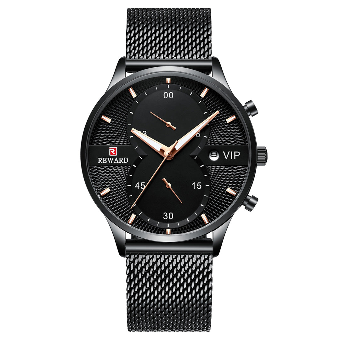 Reward-Montre VIP Chronographe Luxe Acier Inoxydable. Style Raffiné pour Homme
