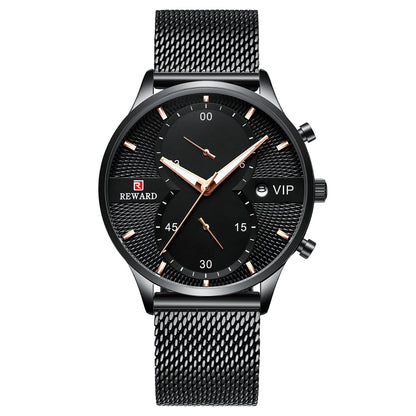Reward-Montre VIP Chronographe Luxe Acier Inoxydable. Style Raffiné pour Homme
