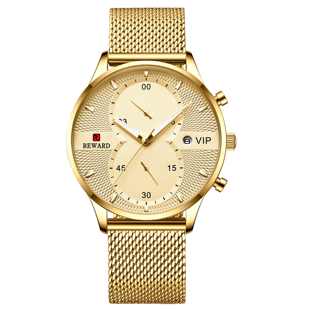 Reward-Montre VIP Chronographe Luxe Acier Inoxydable. Style Raffiné pour Homme
