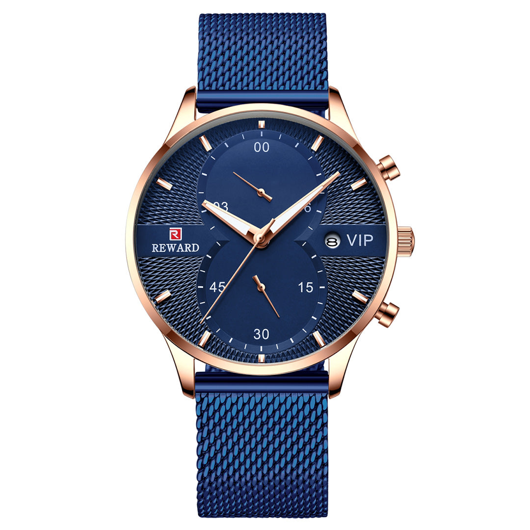 Reward-Montre VIP Chronographe Luxe Acier Inoxydable. Style Raffiné pour Homme