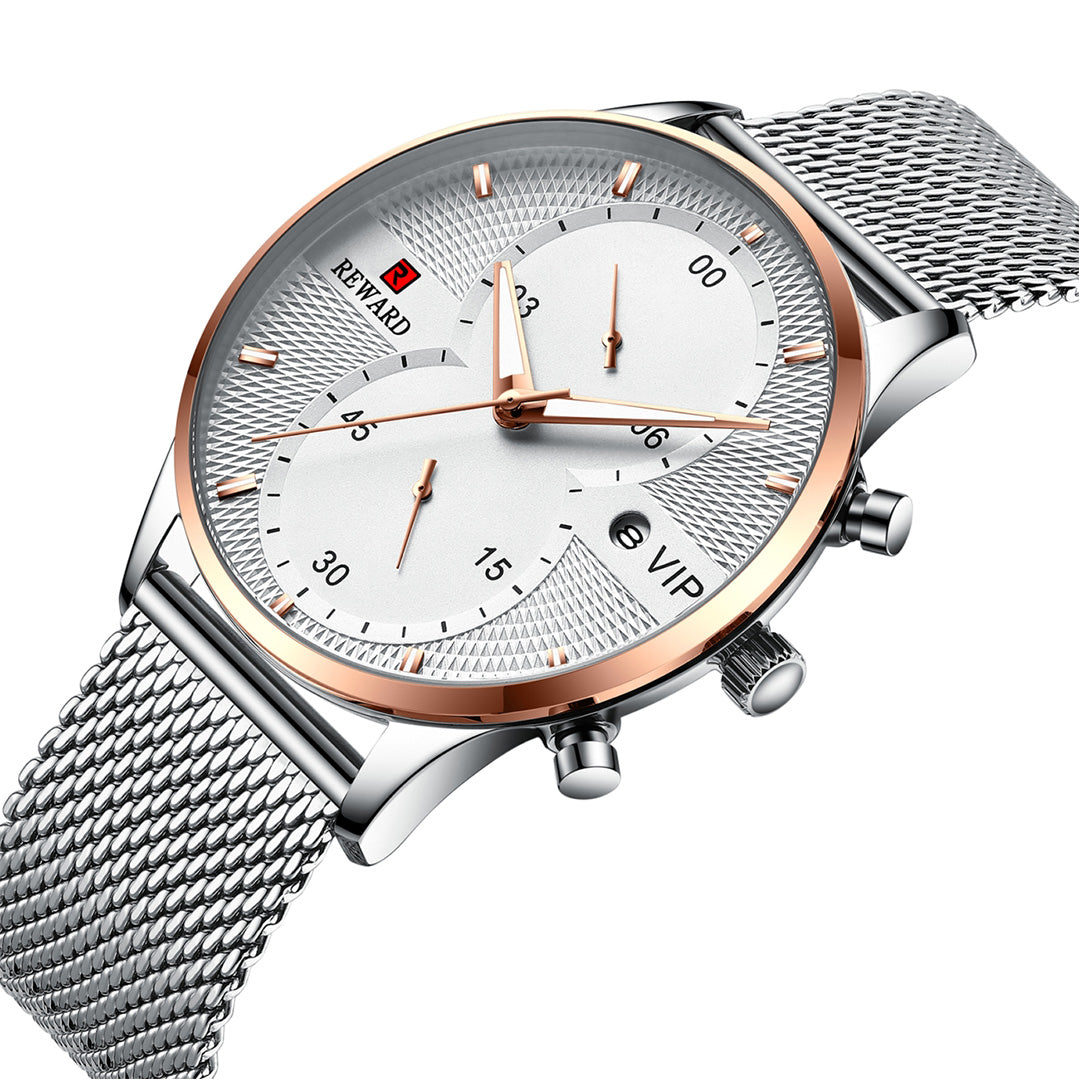 Reward-Montre VIP Chronographe Luxe Acier Inoxydable. Style Raffiné pour Homme
