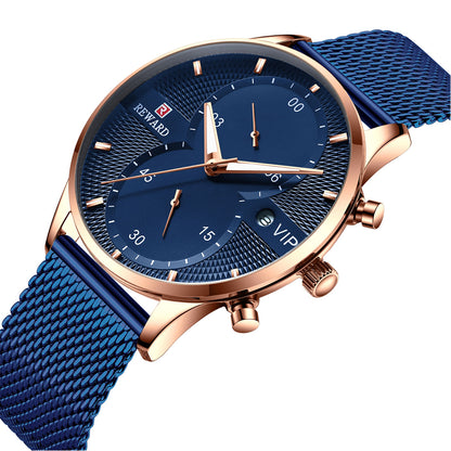 Reward-Montre VIP Chronographe Luxe Acier Inoxydable. Style Raffiné pour Homme