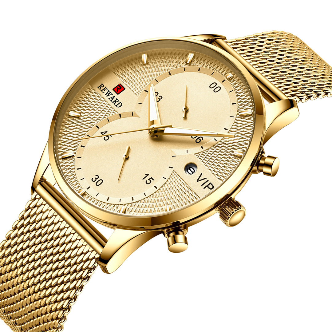 Reward-Montre VIP Chronographe Luxe Acier Inoxydable. Style Raffiné pour Homme