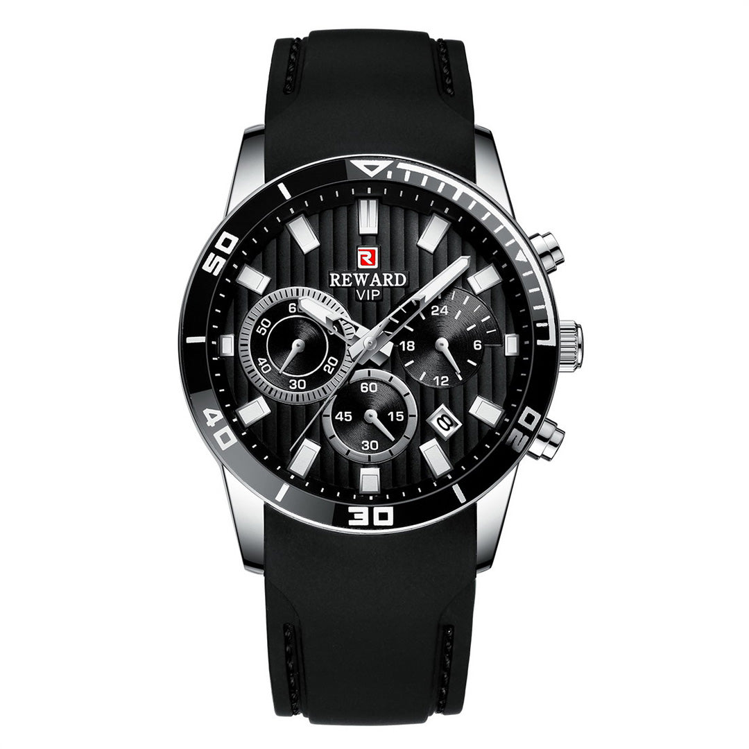Reward-Montre Homme – Quartz Sport & Mode Bracelet Silicone Confortable