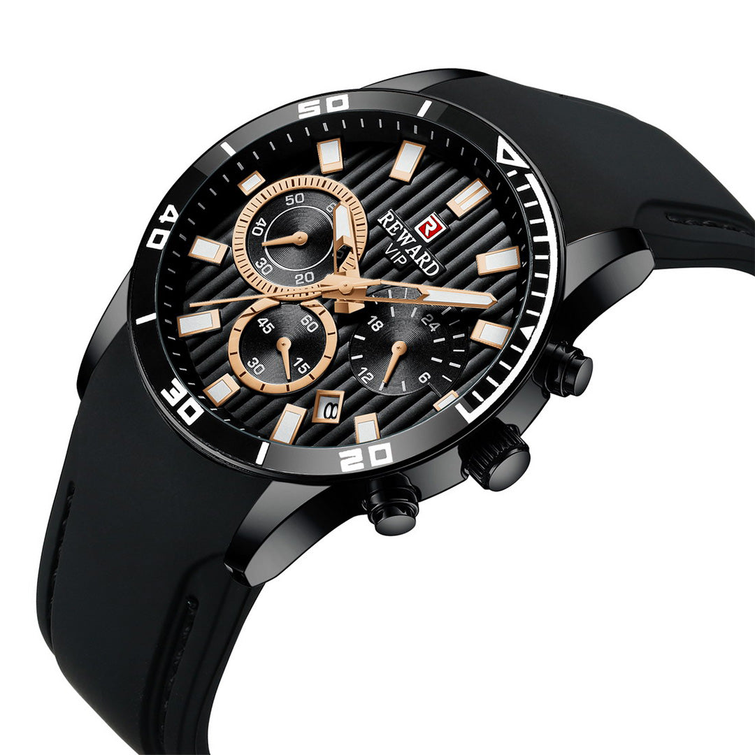 Reward-Montre Homme – Quartz Sport & Mode Bracelet Silicone Confortable